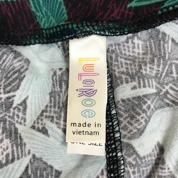NWOT Lularoe Hummingbird One Size Leggings - Picture 6 of 8